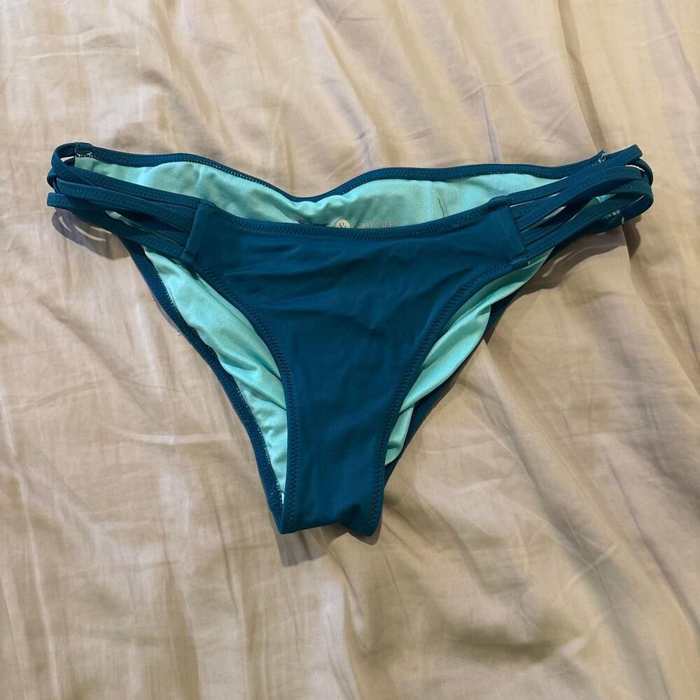Shade-shore Women's Blue and Green Bikini-and-tankini-bottoms